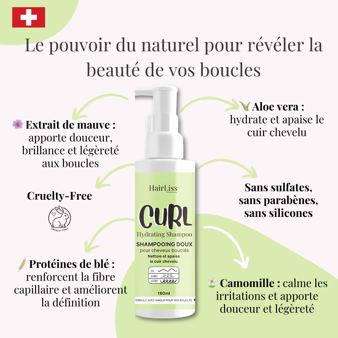 Routine CURL cheveux bouclés 4 produits 180ml