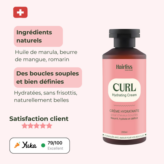 Crème à Boucles sans rinçage Cheveux bouclés 200ml