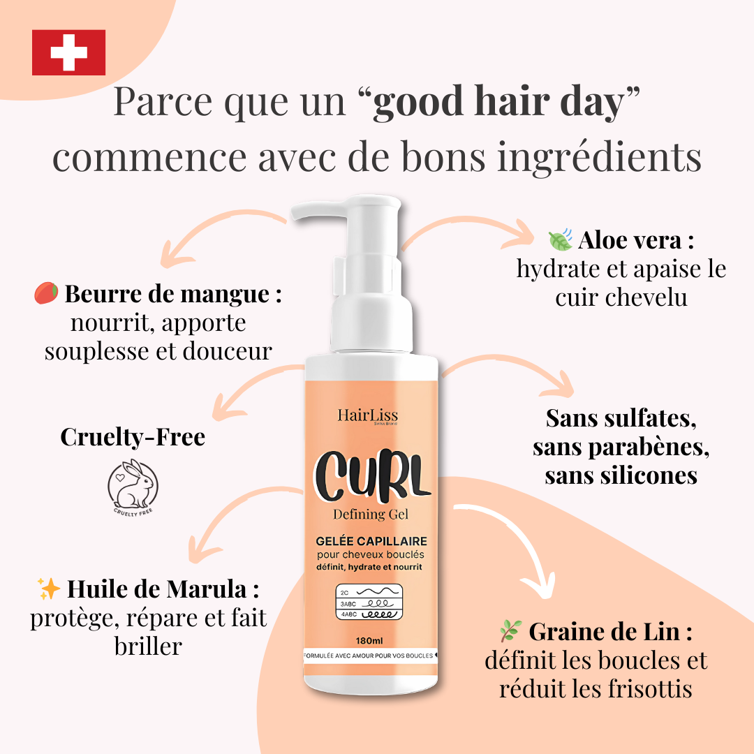 Gelée Capillaire Cheveux bouclés 180ml