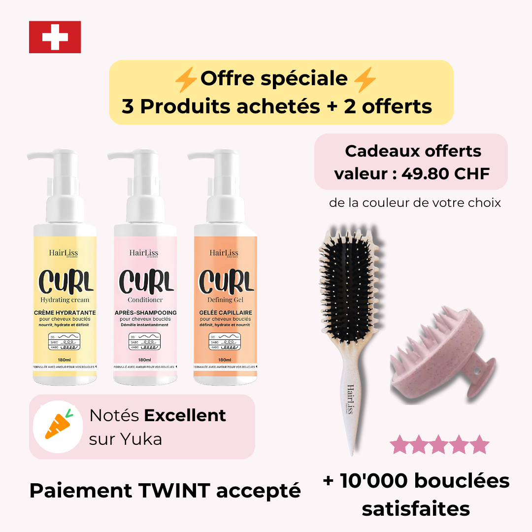 Crème à Boucles sans rinçage Cheveux bouclés 180ml