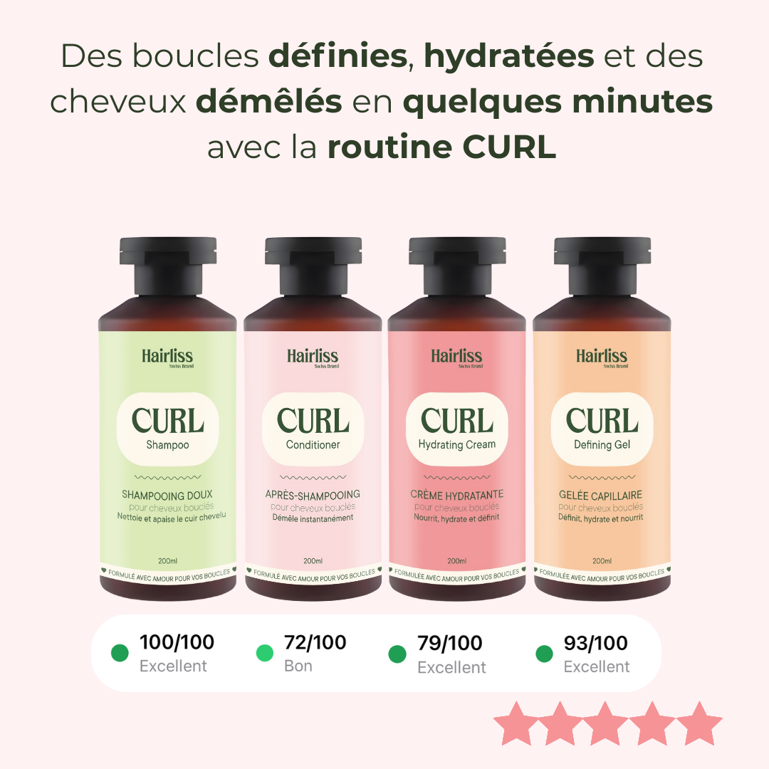 Routine CURL cheveux bouclés 4 produits 200ml