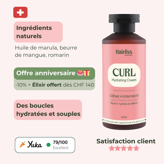 Crème à Boucles sans rinçage Cheveux bouclés 200ml