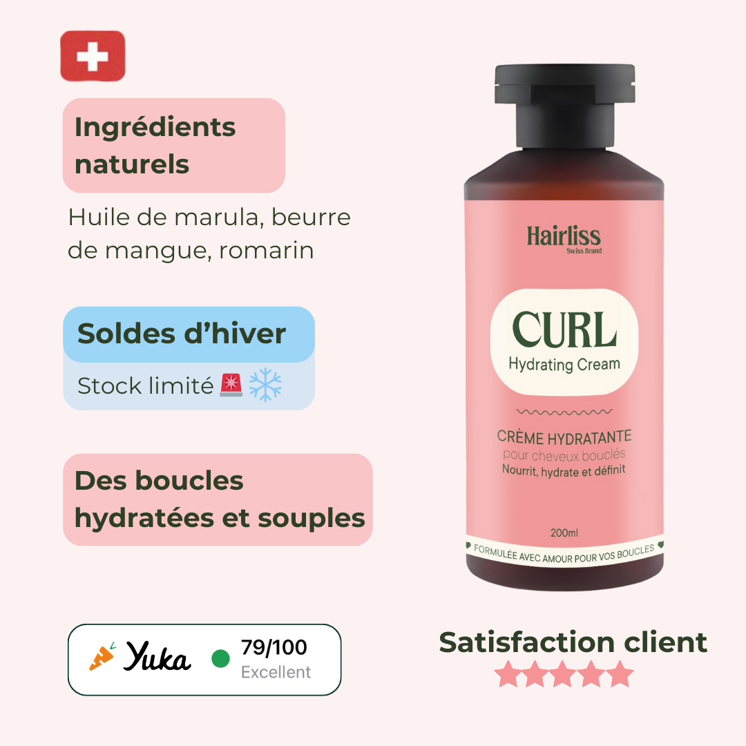 Crème à Boucles sans rinçage Cheveux bouclés 200ml